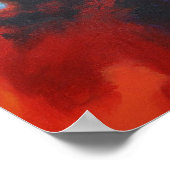 レッドイエローブルー抽象芸術表現主義絵画の ポスター (角)