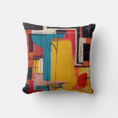 レッドイエローブルー – モンドリアン抽象芸術モダニストアート クッション (正面)