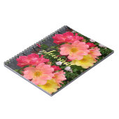 レッドイエローローズフラワーフローラバラジャーナル ノートブック (左側)