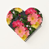 レッドイエローローズフラワーフローラバラマザー ノートブック (裏面)