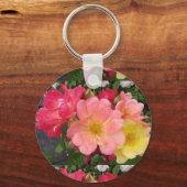 レッドイエローローズフラワーフローラバラ キーホルダー (正面)