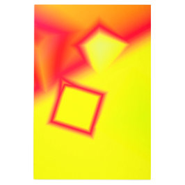 レッドイエロー抽象芸術円形デザインメタル美術 メタルプリント