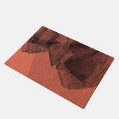 レッドイエロー絵画抽象芸術のブラシデジタルアート ドアマット (アングル)