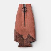 レッドイエロー絵画抽象芸術のブラシデジタルアート ボトルクーラー (裏面)