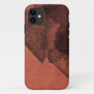 レッドイエロー絵画抽象芸術のブラシデジタルアート iPhone 11 ケース