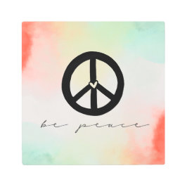 レッドイエロー赤面絞り染めピース メタルプリント