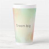 レッドイエロー赤面絞り染め カフェラテマグ (正面)