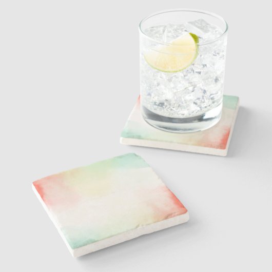 レッドイエロー赤面絞り染め ストーンコースター (横)