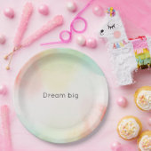 レッドイエロー赤面絞り染め ペーパープレート (パーティー)