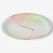 レッドイエロー赤面絞り染め ペーパープレート (アングル)