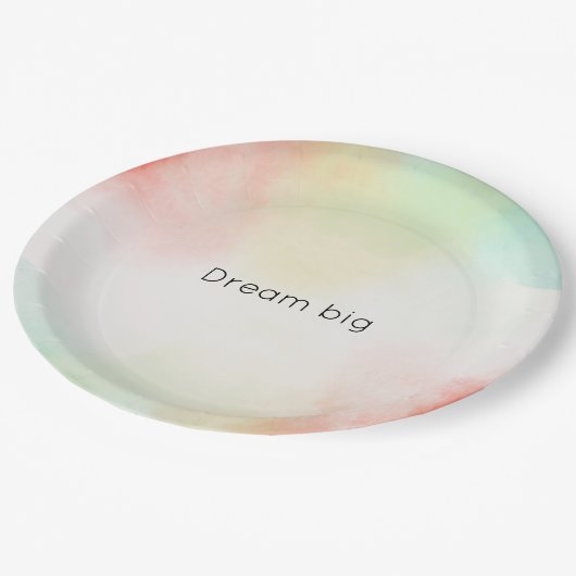 レッドイエロー赤面絞り染め ペーパープレート (アングル)