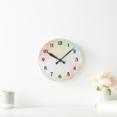 レッドイエロー赤面絞り染め ラウンド壁時計 (ホーム)