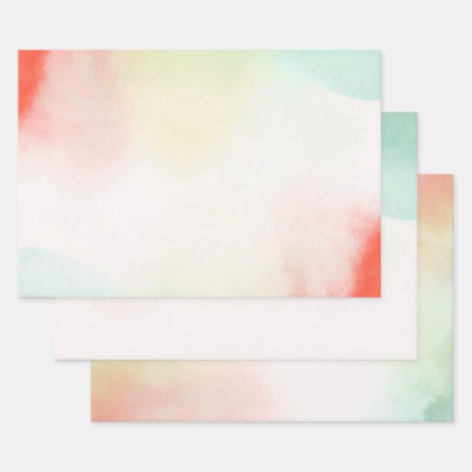 レッドイエロー赤面絞り染め ラッピングペーパーシート (セット)