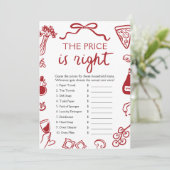 レッドイタリアン価格は右ブライダルシャワーゲーム 招待状 (スタンド正面)
