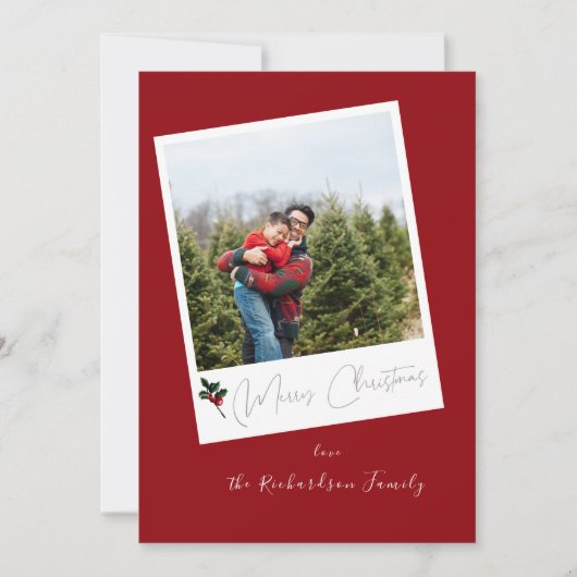 レッドインスタントフォトメリークリスマス (正面)