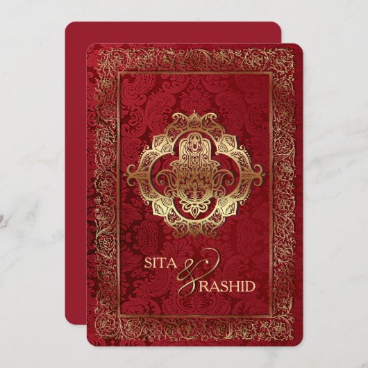 レッドインディアン結婚ズ – 招待状カード 招待状 (正面/裏面)