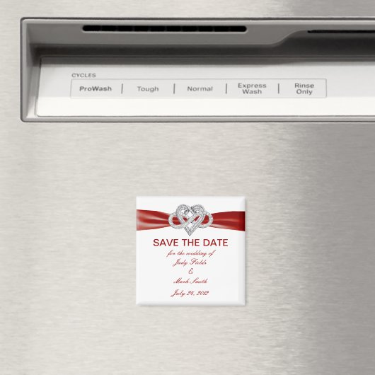 レッドインフィニティハート日付磁石の保存 マグネット (インサイチュ (食洗機))