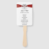 レッドインフィニティハート結婚式 プログラムファン ハンドファン (正面)