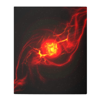 レッドインプロディング超新星金属ウォールアート メタルプリント