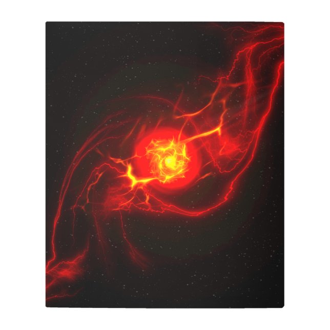 レッドインプロディング超新星金属ウォールアート メタルプリント (正面)