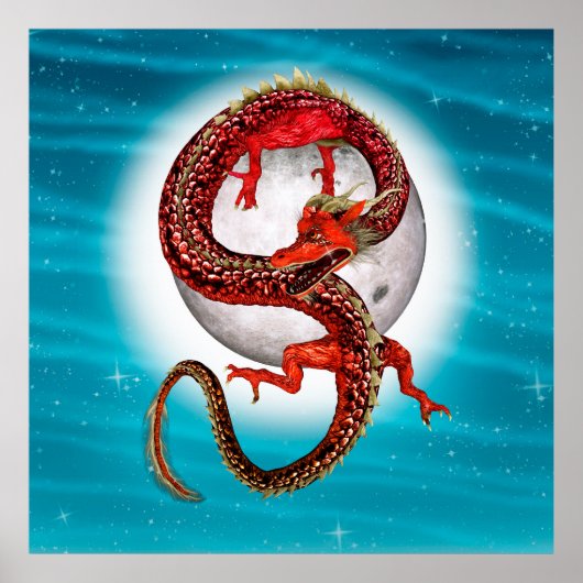 レッドイースタン・ドラゴン – 神話のファンタジー ポスター (正面)
