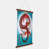 レッドイースタン・ドラゴン – 神話のファンタジー 吊り下げ型タペストリー (傾斜あり)
