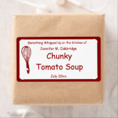 レッドウィスクホームパーソナライズされたメイドフード ラベル (インサイチュ)