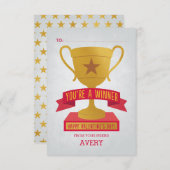 レッドウィナーズトロフィー教室バレンタインカード 招待状 (正面/裏面)