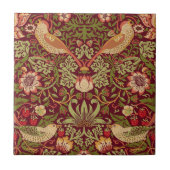 レッドウィリアムモリスストロベリーラフトホームデコールサー タイル (正面)