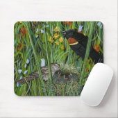 レッドウィングブラックバード マウスパッド (マウス)
