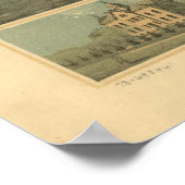 レッドウィングミネソタ1868アンティークパノラママップ ポスター (角)