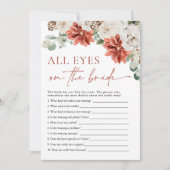 レッドウィンターオールアイズオンザブライドブライダルゲーム 招待状 (正面)