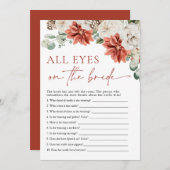 レッドウィンターオールアイズオンザブライドブライダルゲーム 招待状 (正面/裏面)