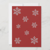 レッドウィンタークリスタル甘い誕生日パーティーへの招待 招待状 (裏面)