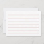 レッドウィンタークリスマスブライダルシャワーレシピカード 招待状 (裏面)