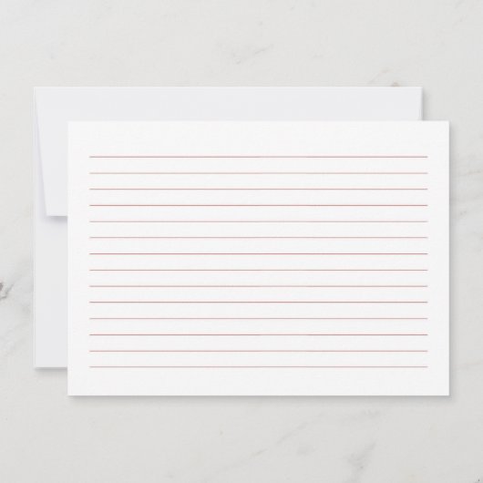 レッドウィンタークリスマスブライダルシャワーレシピカード 招待状 (裏面)