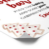 レッドウィンタークリスマスベビーシャワーモモモモザバーサイン ポスター (角)