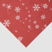 レッドウィンタークリスマスホリデーに雪の結晶 薄葉紙 (詳細)