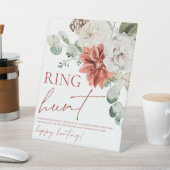 レッドウィンタークリスマスホリデーリングや輪狩りゲームサイン 台座サイン (インサイチュ)