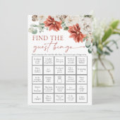 レッドウィンターゲストビンゴブライダルシャワーゲーム 招待状 (スタンド正面)