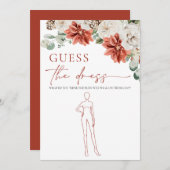 レッドウィンターゲットザドレスブライダルシャワーゲーム 招待状 (正面/裏面)