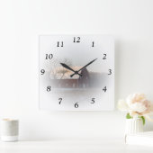 レッドウィンターバーンスクエアクロック スクエア壁時計 (ホーム)