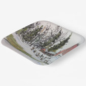 レッドウィンターバーン紙プレートインク/水彩洗剤 ペーパープレート (傾斜あり)