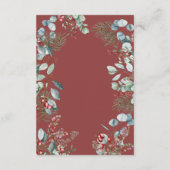 レッドウィンターパインベリーユーカリ結婚ス エンクロージャーカード (裏面)