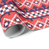 レッドウィンターフェアアイルクリスマスホリデーギフト ラッピングペーパー (ロールコーナー)