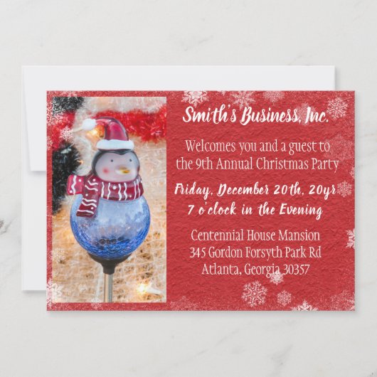 レッドウィンターフォトカンパニークリスマスパーティー 招待状 (正面)