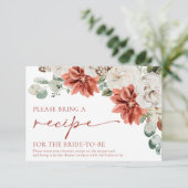 レッドウィンターブライダルシャワーお願いレシピ エンクロージャーカード (スタンド正面)