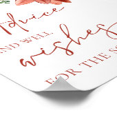 レッドウィンターブライダルシャワーアドバイスとウェルウィッシュ ポスター (角)