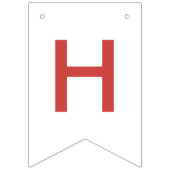 レッドウィンターベア&雪だるまハッピーバースデー バンティングフラッグ (第2の旗)