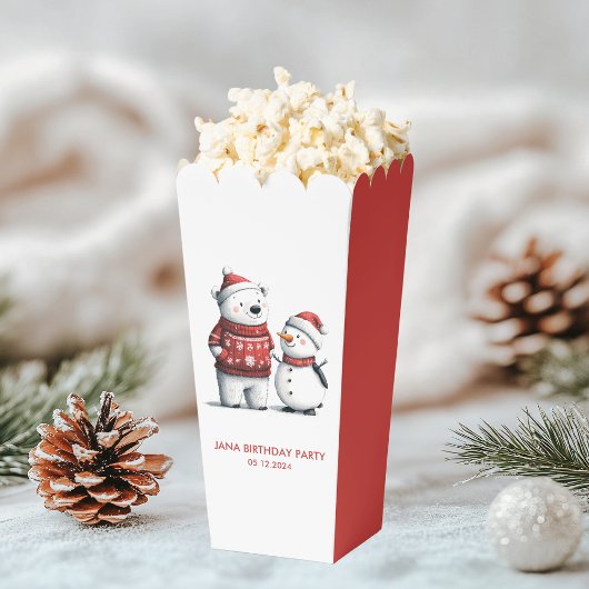 レッドウィンターベア&雪だるま | 冬のワンダーランド フェイバーボックス